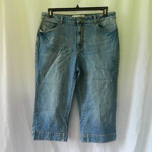 Fashion Bug Denim Capris Size 16 Blue Jean Capris